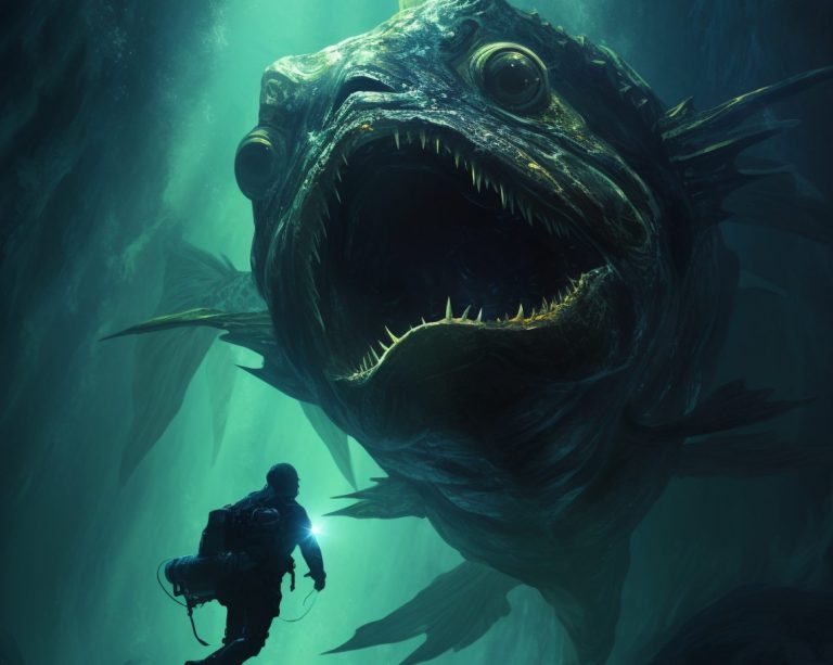 Poisson géant des fonds marins immense