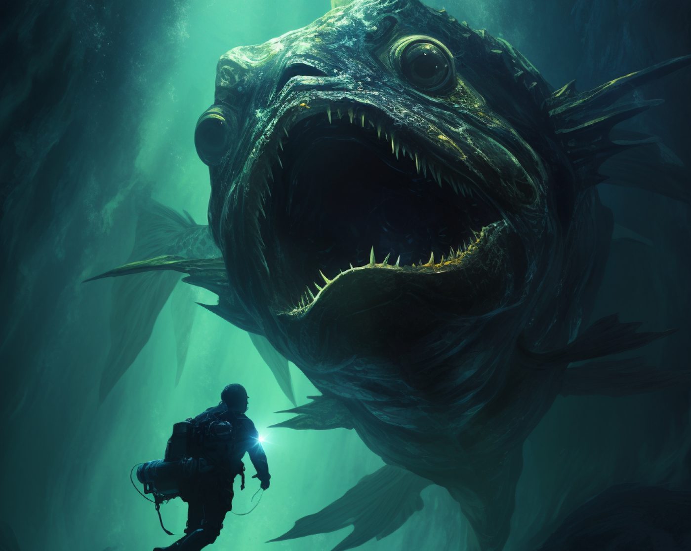 Poisson géant des fonds marins immense